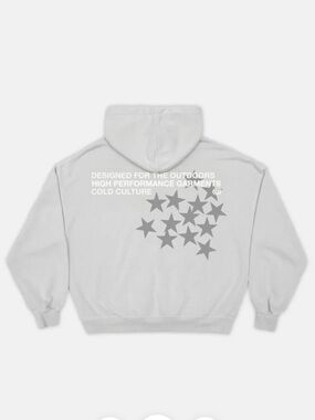 Cold Culture Astro Hoodie Gray Graphic Pullover Hoodie Size Small NWT